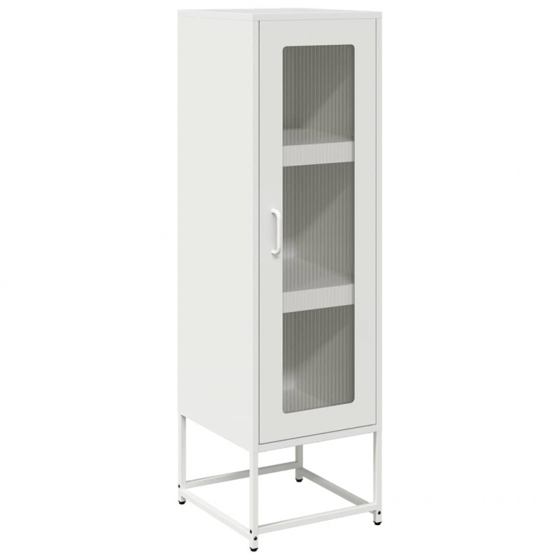 Komoda biała 36x39x123 cm Stal walcowana na zimno