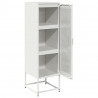 Komoda biała 36x39x123 cm Stal walcowana na zimno