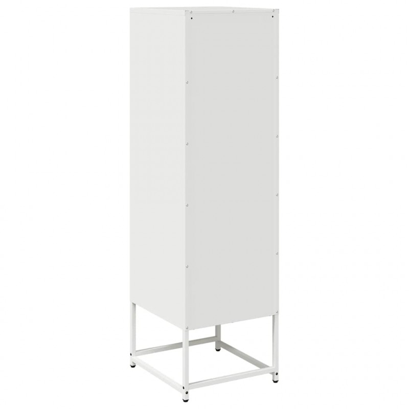 Komoda biała 36x39x123 cm Stal walcowana na zimno