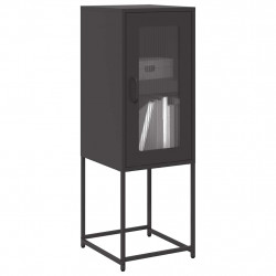 Komoda Czarna 36x39x107 cm Stal walcowana na zimno