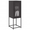 Komoda Czarna 36x39x107 cm Stal walcowana na zimno