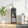Komoda Czarna 36x39x107 cm Stal walcowana na zimno