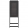 Komoda Czarna 36x39x107 cm Stal walcowana na zimno