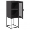 Komoda Czarna 36x39x107 cm Stal walcowana na zimno
