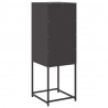 Komoda Czarna 36x39x107 cm Stal walcowana na zimno