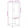 Komoda Czarna 36x39x107 cm Stal walcowana na zimno