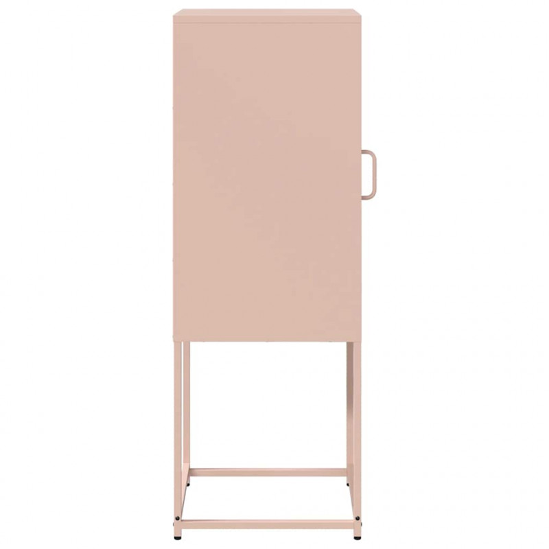 Komoda Różowa 36x39x107 cm Stal walcowana na zimno