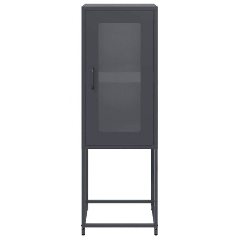 Komoda Antracyt 36x39x107 cm Stal walcowana na zimno