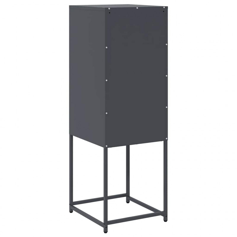 Komoda Antracyt 36x39x107 cm Stal walcowana na zimno