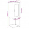 Komoda Musztardowo-żółta 36x39x107 cm Stal walcowana na zimno