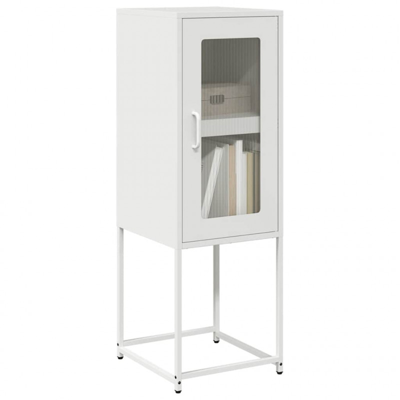 Komoda Biała 36x39x107 cm Stal walcowana na zimno