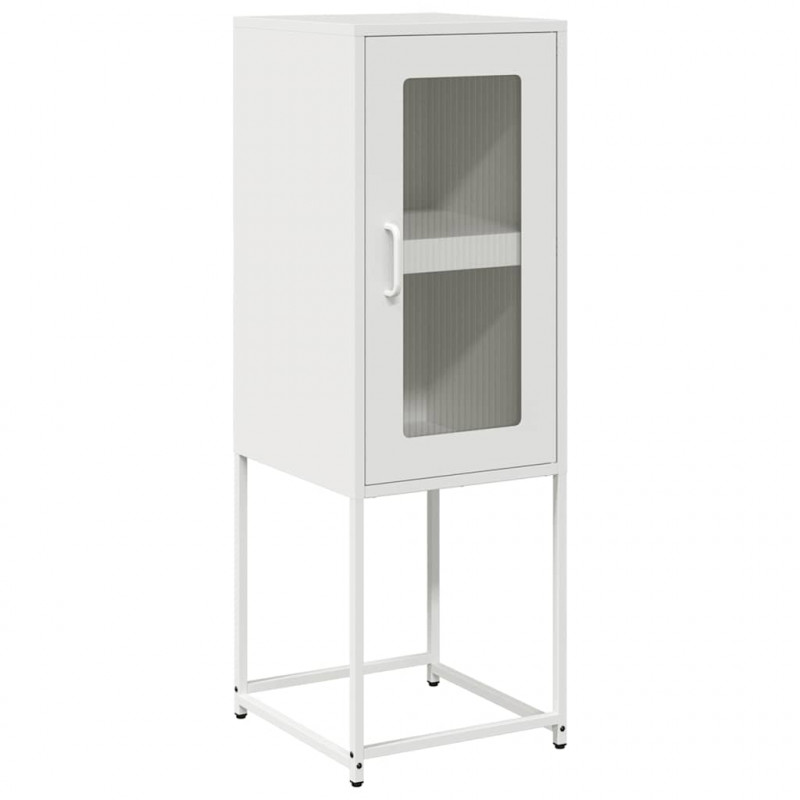 Komoda Biała 36x39x107 cm Stal walcowana na zimno