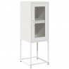 Komoda Biała 36x39x107 cm Stal walcowana na zimno