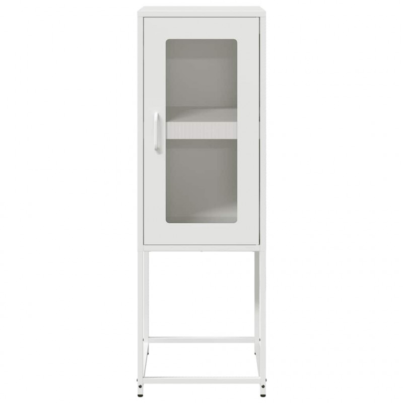 Komoda Biała 36x39x107 cm Stal walcowana na zimno