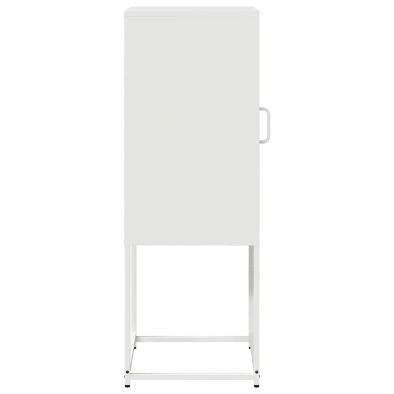Komoda Biała 36x39x107 cm Stal walcowana na zimno