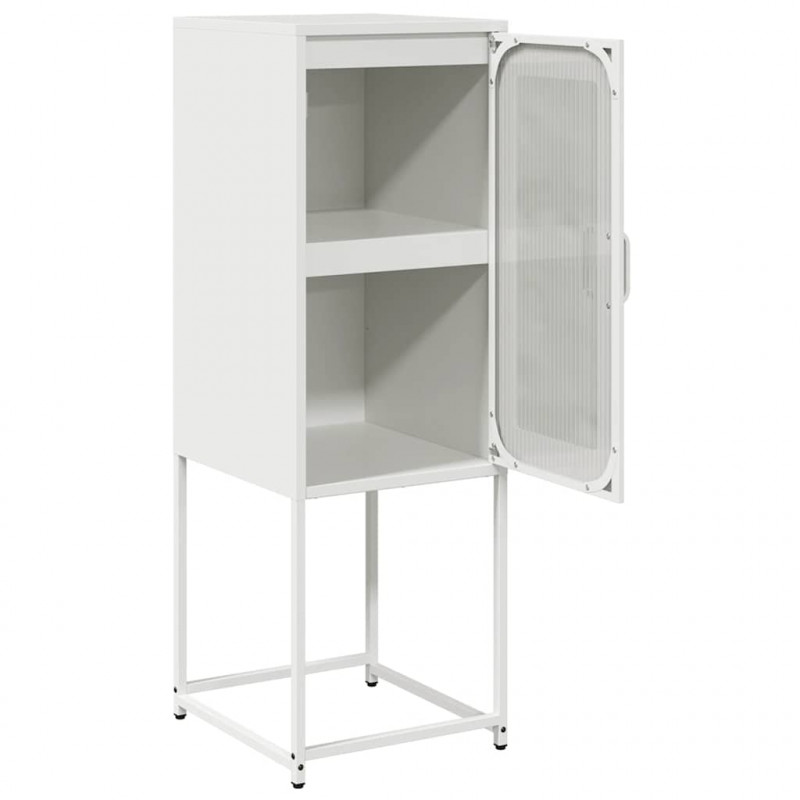 Komoda Biała 36x39x107 cm Stal walcowana na zimno