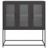 Szafka, czarna, 100,5x39x107 cm, stal walcowana na zimno
