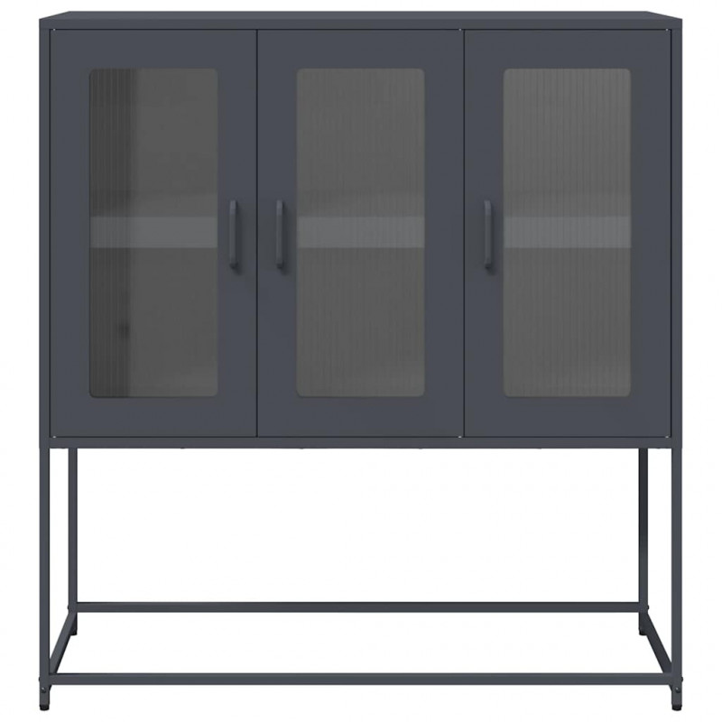 Szafka, antracytowa, 100,5x39x107 cm, stal walcowana na zimno