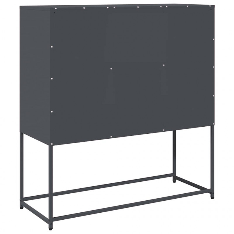 Szafka, antracytowa, 100,5x39x107 cm, stal walcowana na zimno