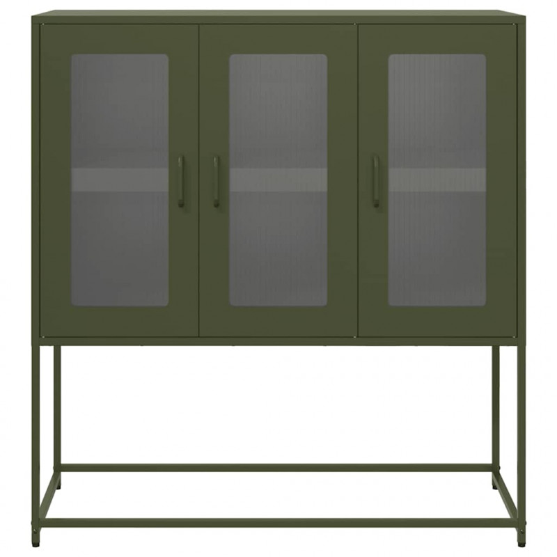 Szafka, oliwkowa, 100,5x39x107 cm, stal walcowana na zimno