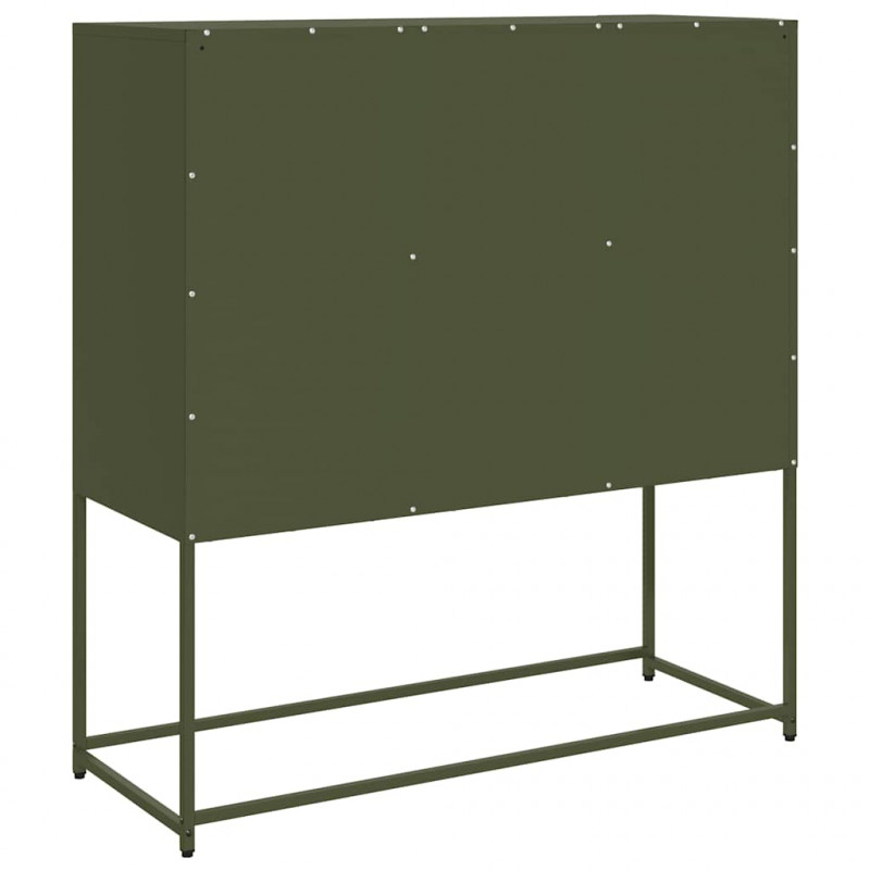 Szafka, oliwkowa, 100,5x39x107 cm, stal walcowana na zimno