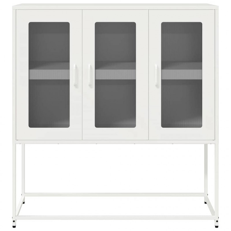 Szafka, biała, 100,5x39x107 cm, stal walcowana na zimno