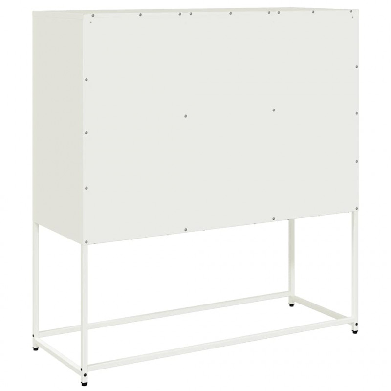 Szafka, biała, 100,5x39x107 cm, stal walcowana na zimno