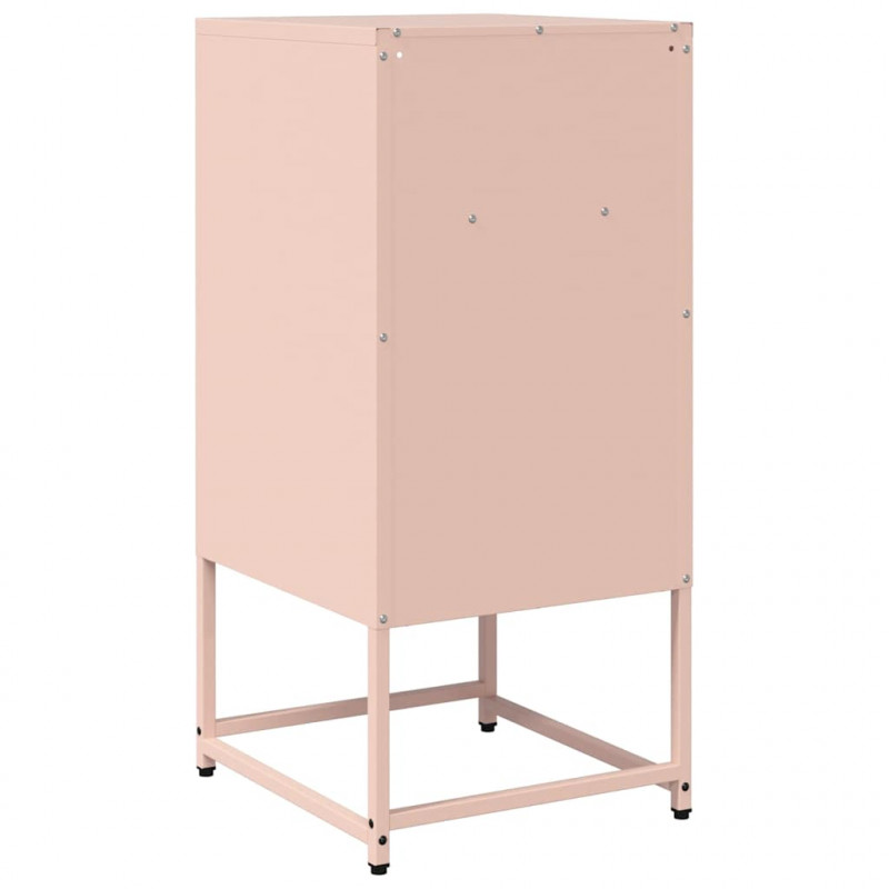 Szafka nocna Różowa 36x39x78 cm Stal walcowana na zimno