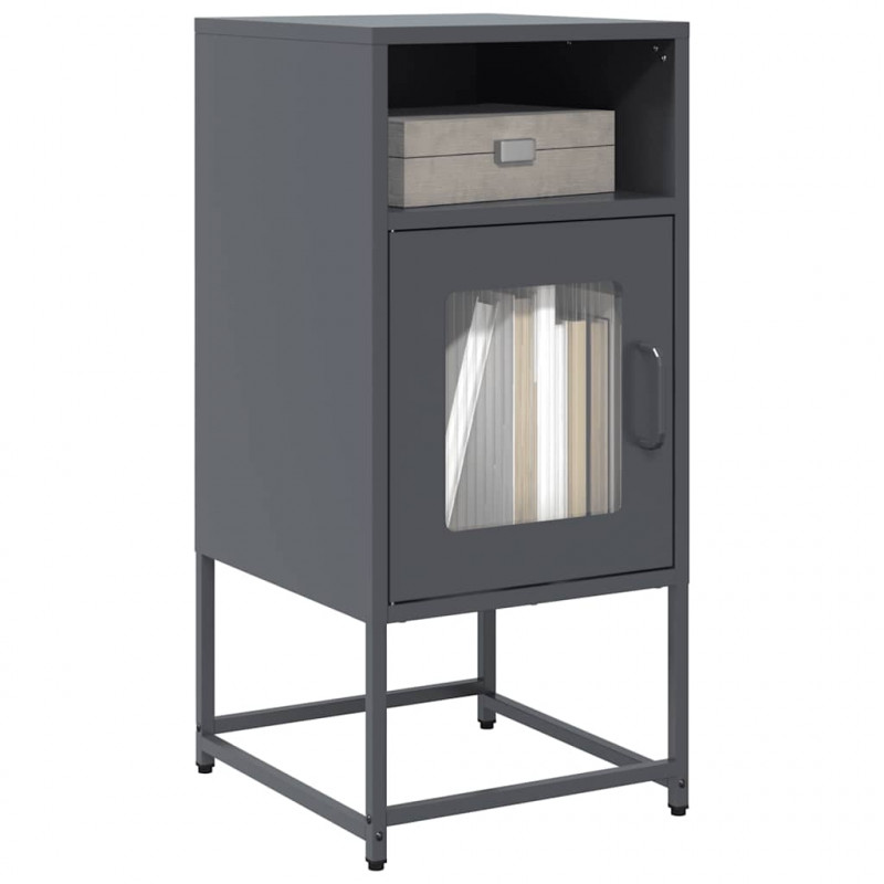 Szafka nocna Antracyt 36x39x78 cm Stal walcowana na zimno