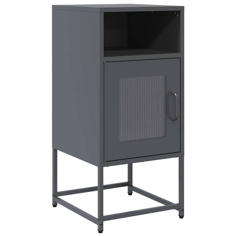 Szafka nocna Antracyt 36x39x78 cm Stal walcowana na zimno