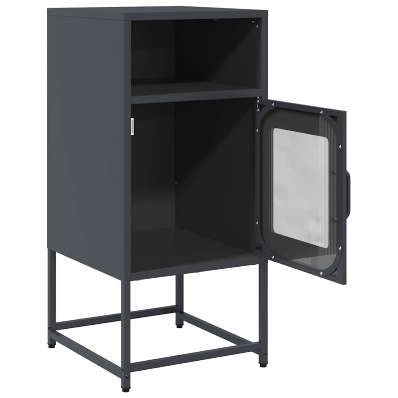Szafka nocna Antracyt 36x39x78 cm Stal walcowana na zimno