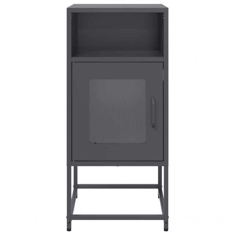 Szafka nocna Antracyt 36x39x78 cm Stal walcowana na zimno