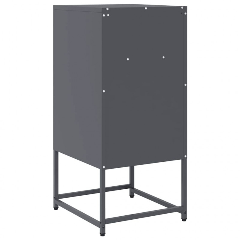 Szafka nocna Antracyt 36x39x78 cm Stal walcowana na zimno