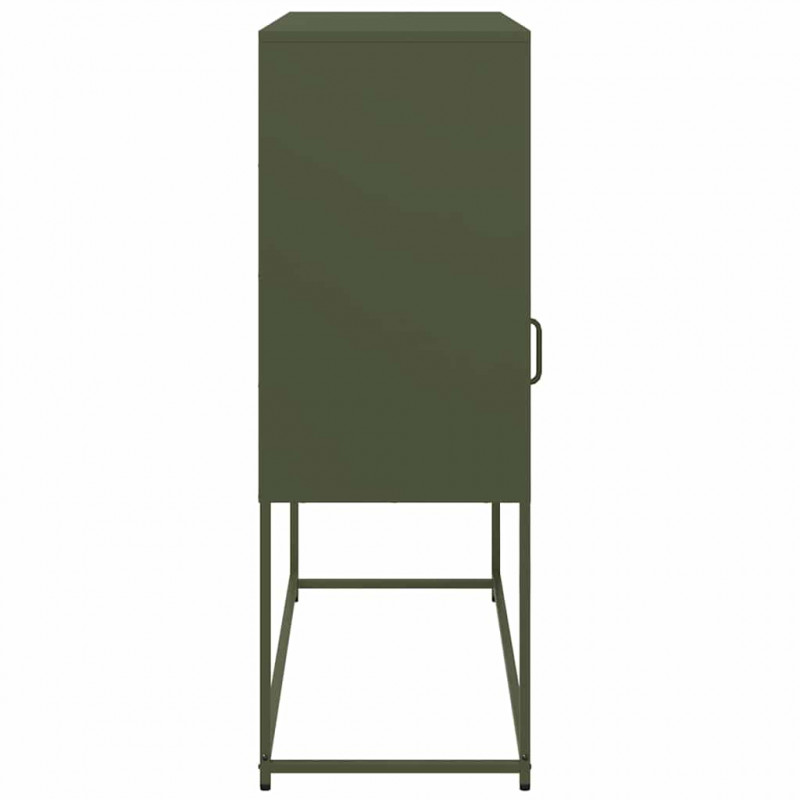 Szafka, oliwkowa, 100,5x39x107 cm, stal walcowana na zimno