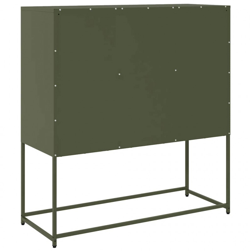Szafka, oliwkowa, 100,5x39x107 cm, stal walcowana na zimno