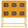Szafka, musztardowa, 100,5x39x107 cm, stal walcowana na zimno