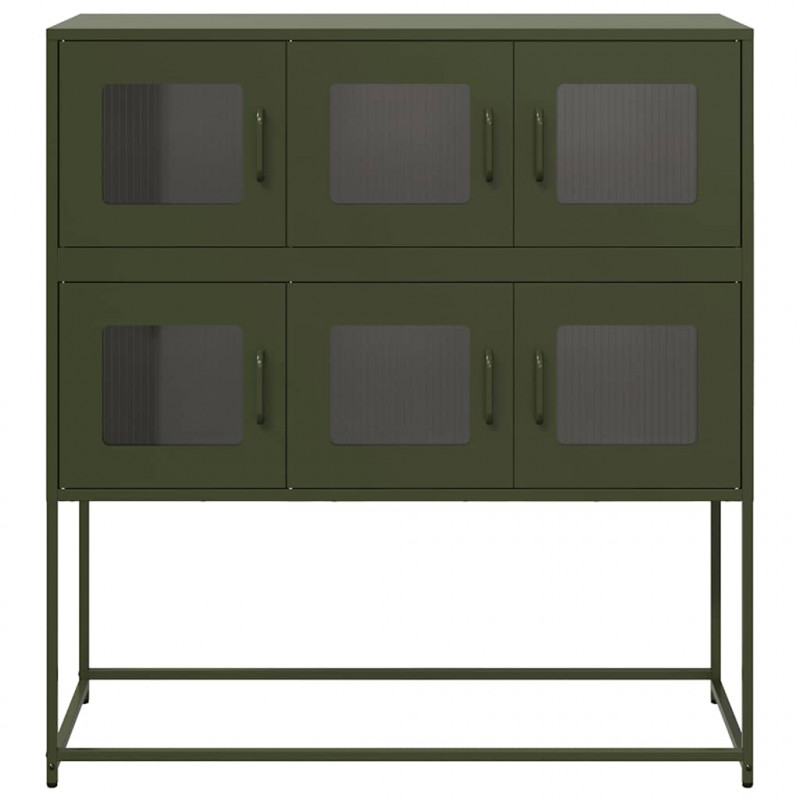 Szafka, oliwkowa, 100,5x39x107 cm, stal walcowana na zimno