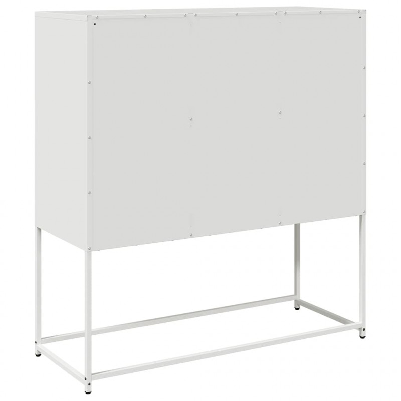 Szafka, biała, 100,5x39x107 cm, stal walcowana na zimno