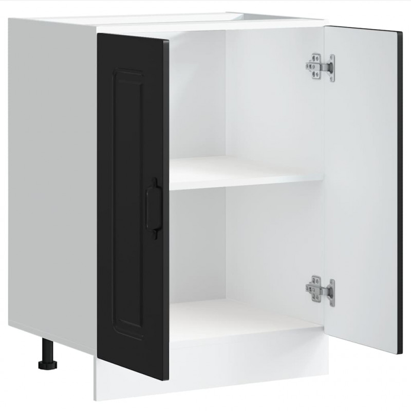 Szafka pod zlewozmywak, Kalmar, czarna, 60x46x81,5 cm