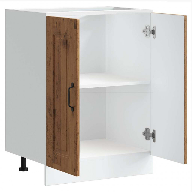 Szafka pod zlewozmywak, Kalmar, stare drewno, 60x46x81,5 cm