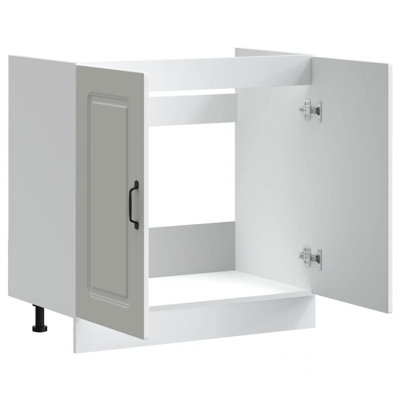 Szafka pod zlewozmywak, Kalmar, biała, 80x46x81,5 cm