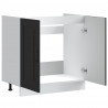 Szafka pod zlewozmywak, Kalmar, czarna, 80x46x81,5 cm