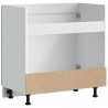 Szafka pod zlewozmywak, Kalmar, czarna, 80x46x81,5 cm