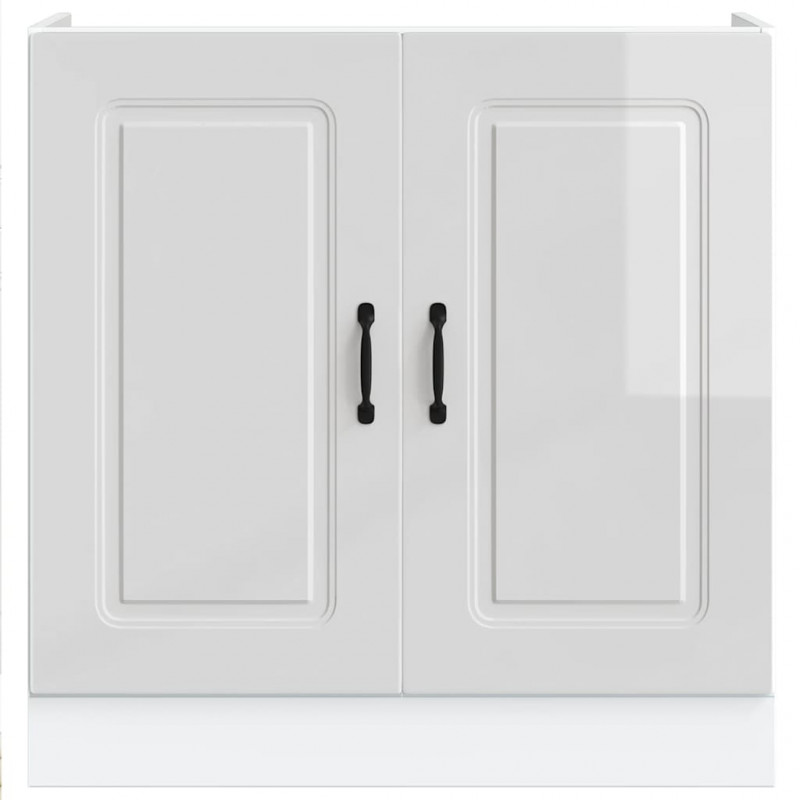 Szafka pod zlewozmywak, Kalmar, biała, 80x46x81,5 cm
