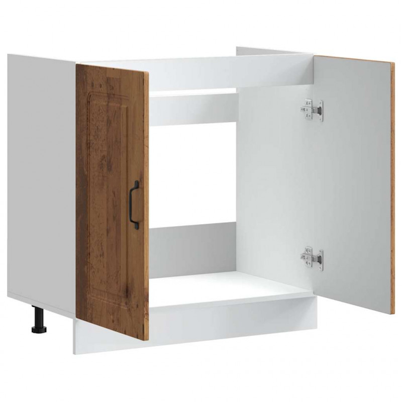 Szafka pod zlewozmywak, Kalmar, stare drewno, 80x46x81,5 cm
