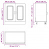 Szafka pod zlewozmywak, Kalmar, stare drewno, 80x46x81,5 cm