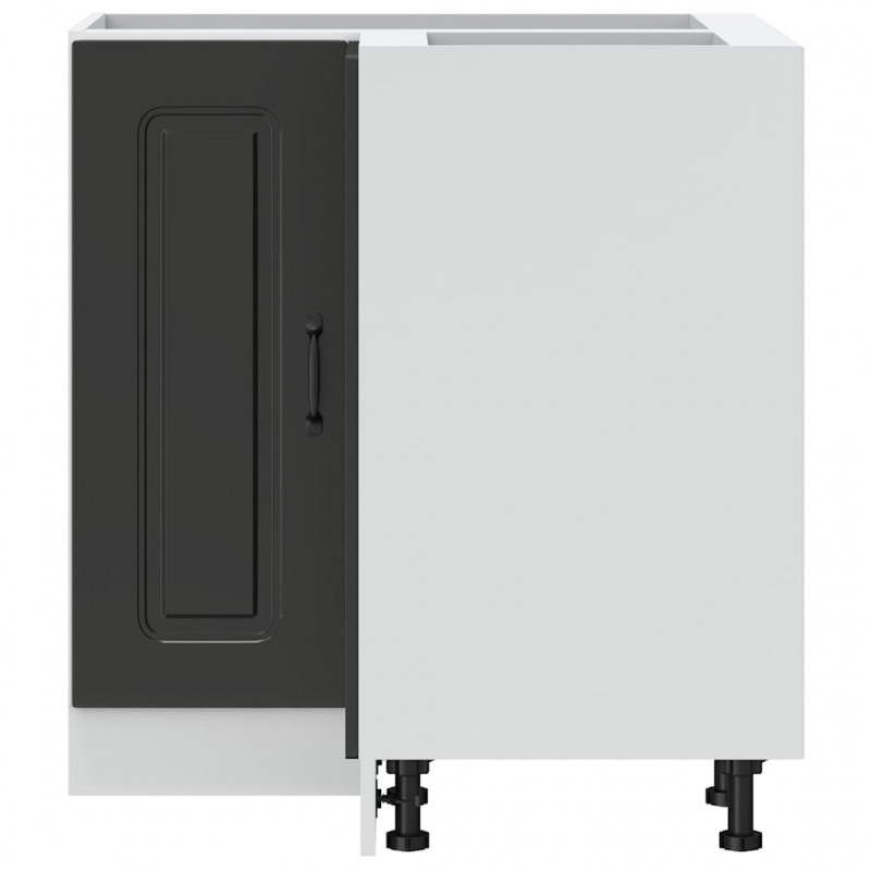 Narożna szafka kuchenna dolna, Kalmar, czarna
