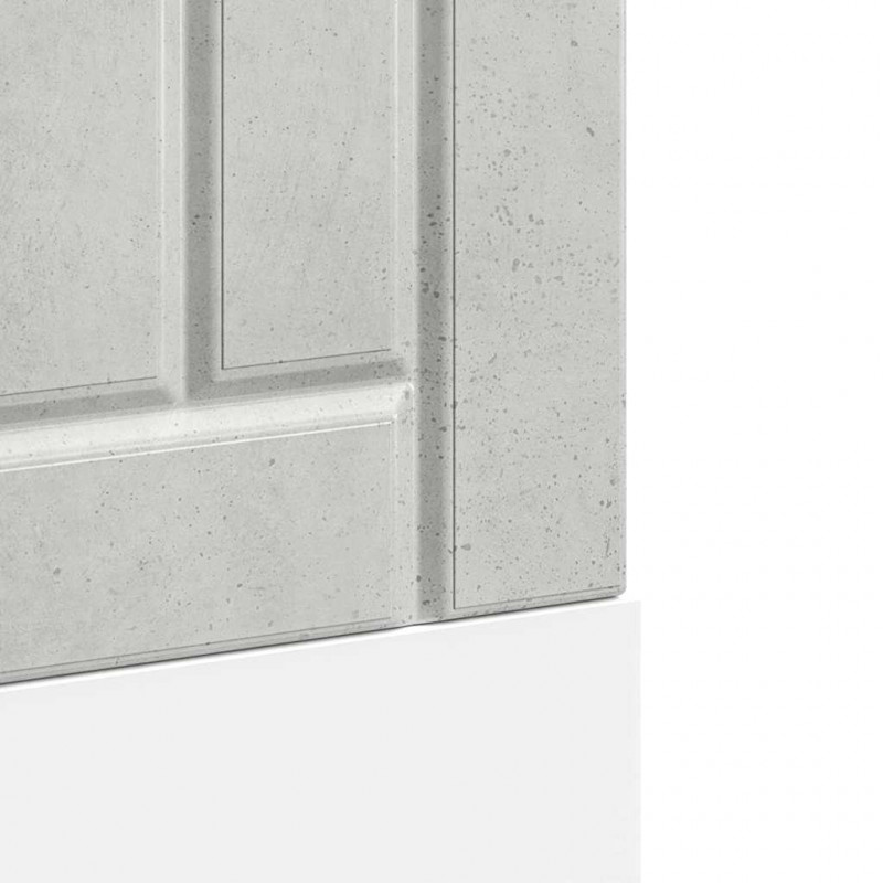 Panel do zmywarki Lucca szarość betonu materiał drewnopochodny