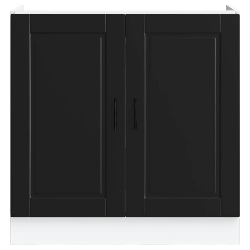 Szafka pod zlewozmywak, Porto, czarna, 80x46x81,5 cm