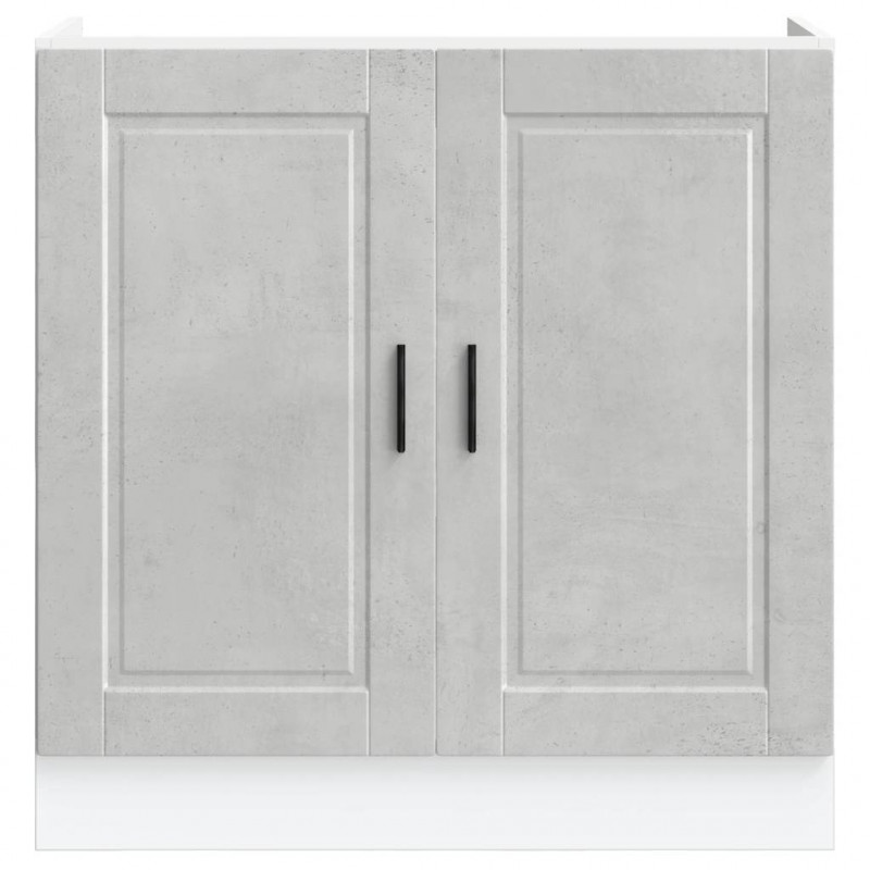 Szafka pod zlewozmywak, Porto, szarość betonu, 80x46x81,5 cm